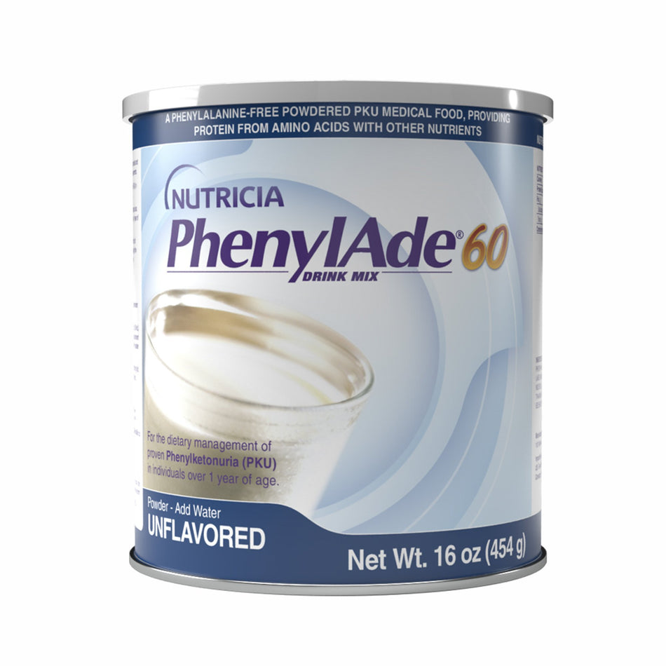 PhenylAde 60 Amino Acid Modified Medical Food for the Dietary Management of PKU, 1 lb. can-Oral Supplement PhenylAde 60 Unflavored Powder 16 oz. Can