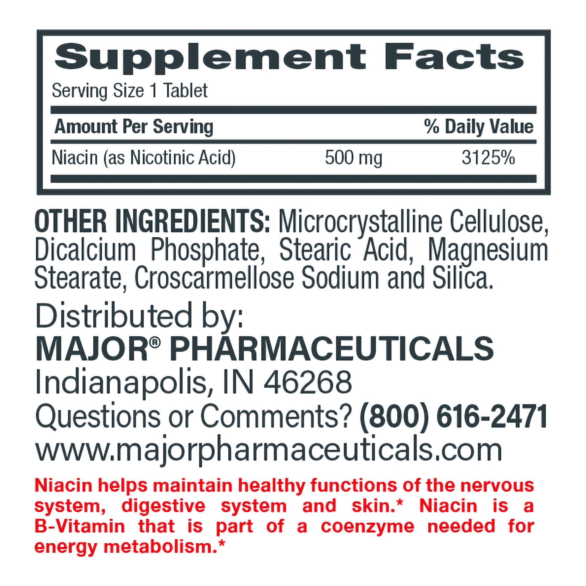 Major® Vitamin B-3 Dietary Supplement - Pharmaceuticals>Over the Counter>Nonprescription Vitamins and Minerals - Major Pha...