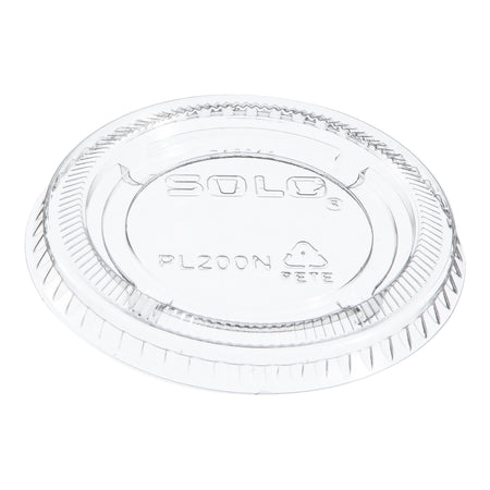 Dart Solo Lid for Portion Container-Souffle Cup Lid Dart Solo Clear Plastic Disposable