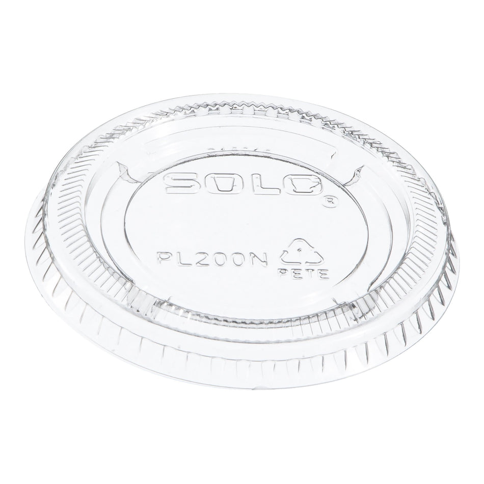 Dart Solo Lid for Portion Container-Souffle Cup Lid Dart Solo Clear Plastic Disposable