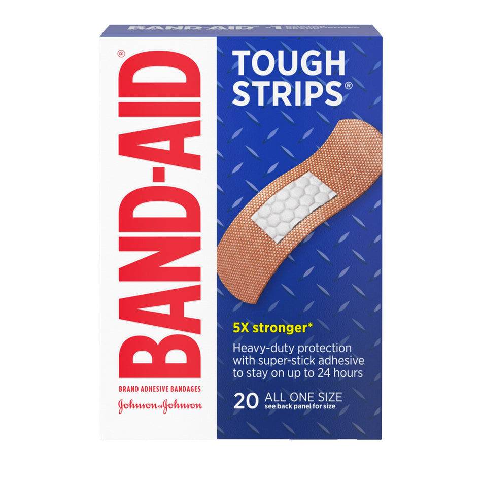 Band-Aid� Tough Strips� Adhesive Strip, 1 x 3-1/4 Inch-Adhesive Strip Band-Aid� Tough Strips� 1 X 3-1/4 Inch Fabric Rectangle Tan Sterile