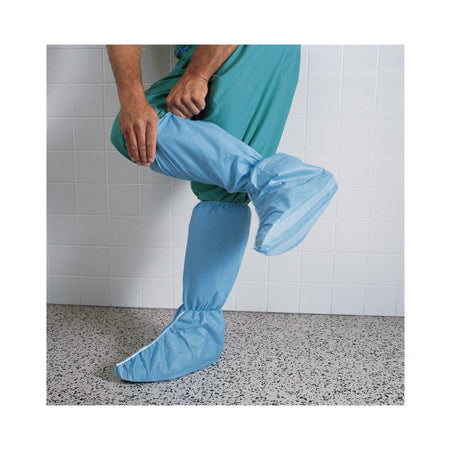 Hi Guard Full Coverage Boot, Universal-Boot Cover Hi Guard One Size Fits Most Knee High Nonskid Sole Blue NonSterile