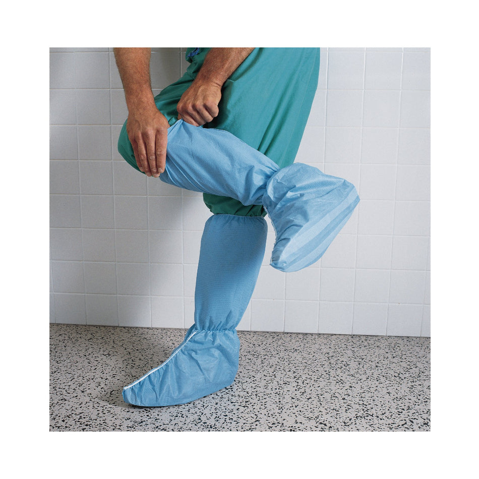 Hi Guard Full Coverage Boot, Universal-Boot Cover Hi Guard One Size Fits Most Knee High Nonskid Sole Blue NonSterile