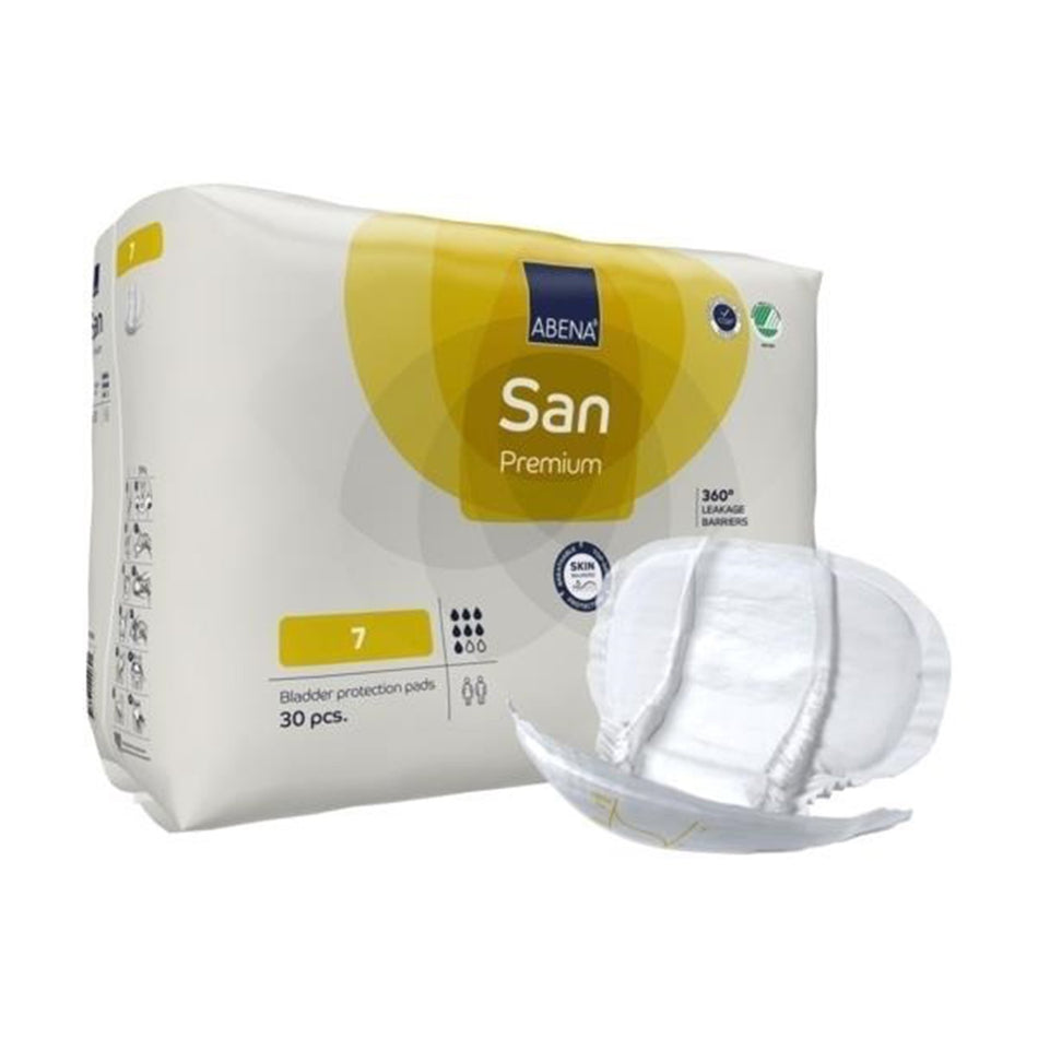 Abena San Premium Bladder Protection Pads, Size 7-Incontinence Liner Abena San Premium 14.1 X 24.8 Inch Heavy Absorbency Fluff / Polymer Core Size 7