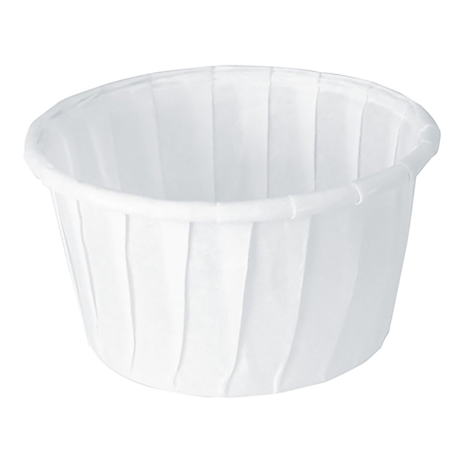 Solo Paper Souffle Cup, White, 1.25-ounce capacity-Souffle Cup Solo 1.25 oz. White Paper Disposable