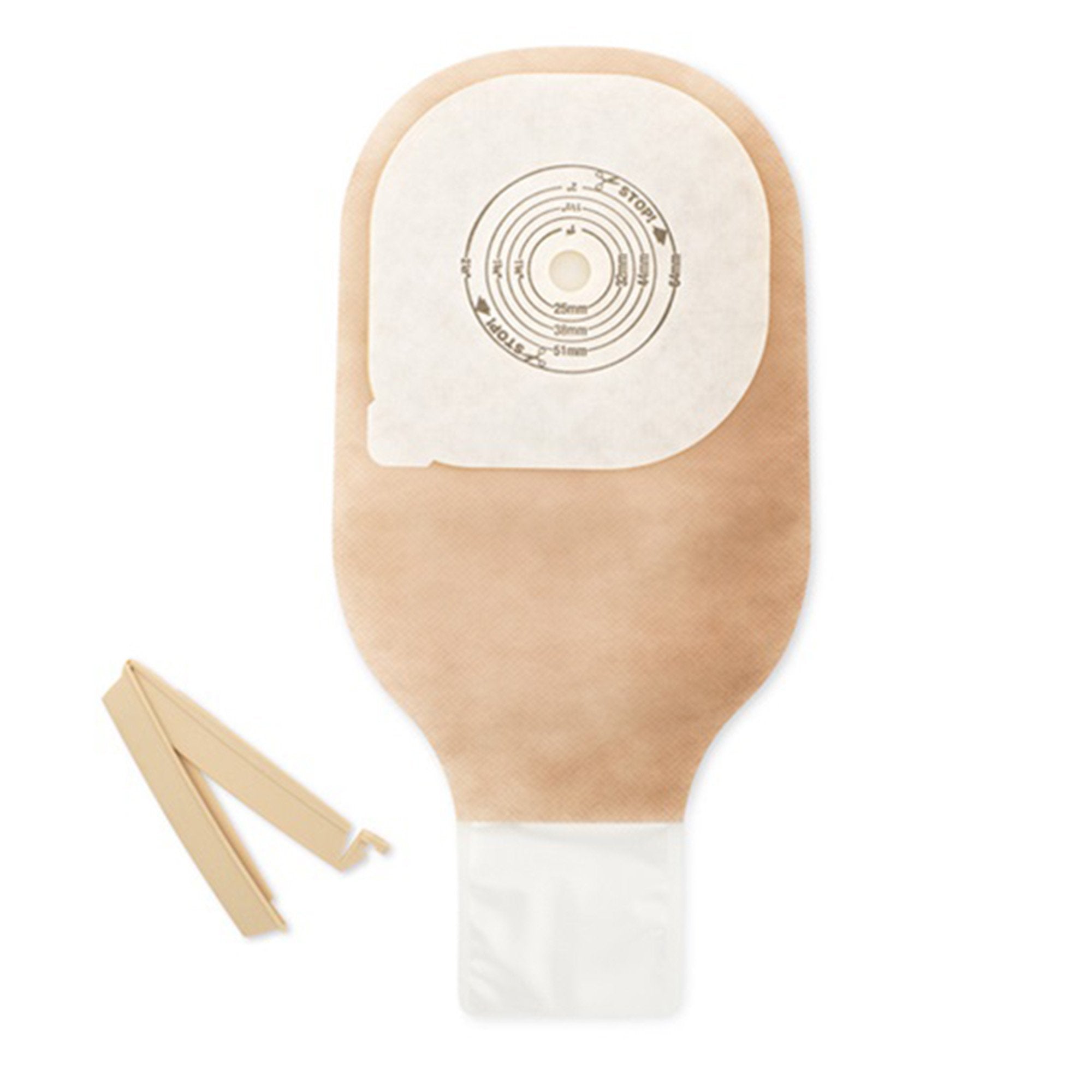 Premier One-Piece Drainable Clear Colostomy Pouch, 12-Inch Length, Up to 2 Inch Flange-Colostomy Pouch Premier One-Piece System 12 Inch Length Trim To Fit Drainable