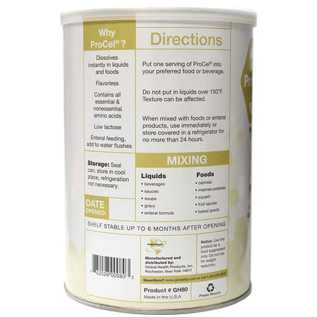 ProCel® Whey Protein Powder, 10-ounce Can - Nutritionals and Feeding Supplies>Nutritionals>Oral Supplements - Global Healt...