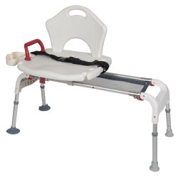 drive Aluminum Bath Transfer Bench, 21 25 Inch Seat Height-drive Bath Transfer Bench Fixed Handle 21 to 25 Inch Seat Height 300 lbs. Weight Capacity