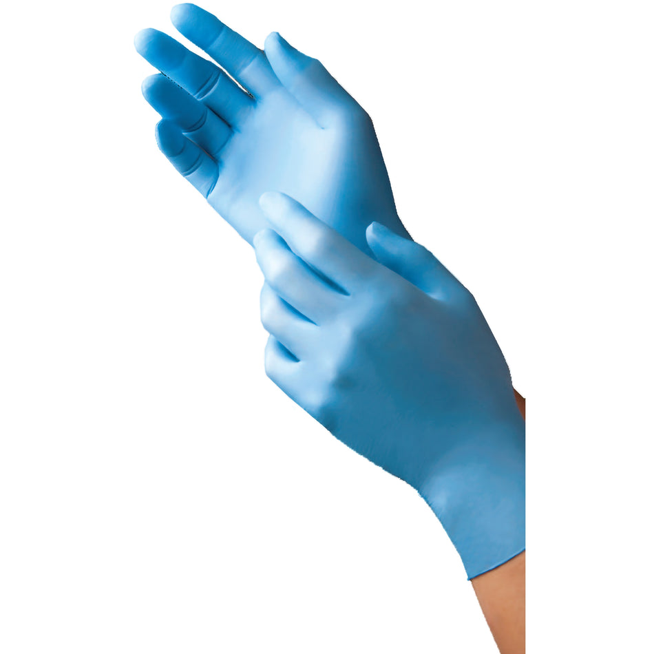 9252 Series Nitrile Exam Glove, Small, Blue-Exam Glove 9252 Series Small NonSterile Nitrile Standard Cuff Length Textured Fingertips Blue Not Rated
