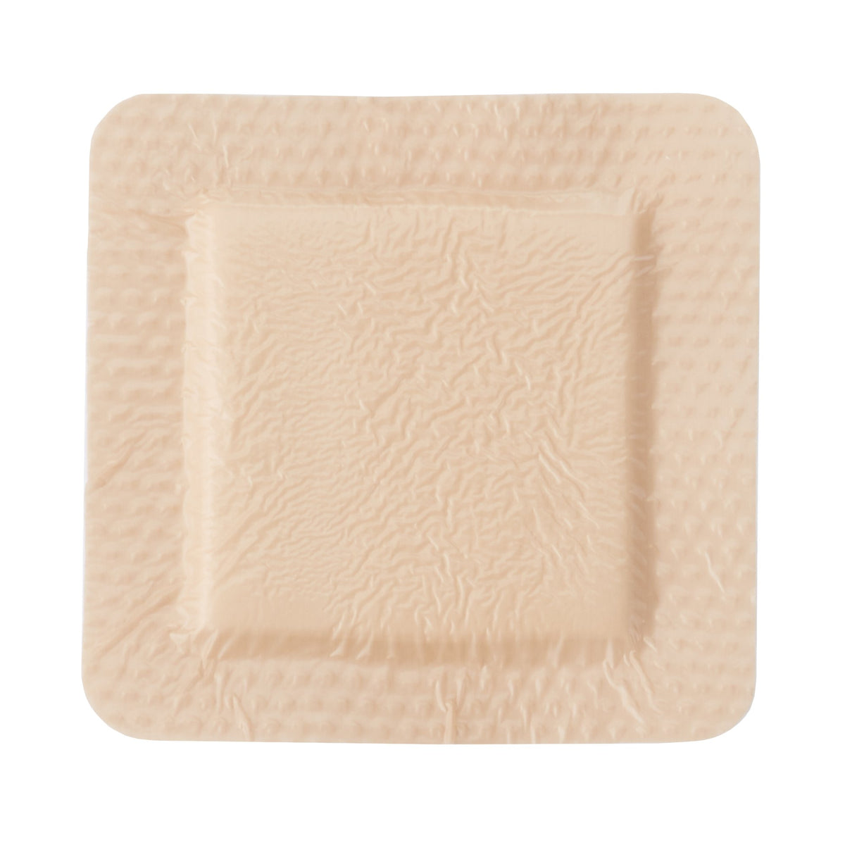 McKesson Silicone Adhesive with Border Silicone Foam Dressing, 4 x 4 Inch-Foam Dressing McKesson 4 X 4 Inch With Border Film Backing Silicone Gel Adhesive Square Sterile