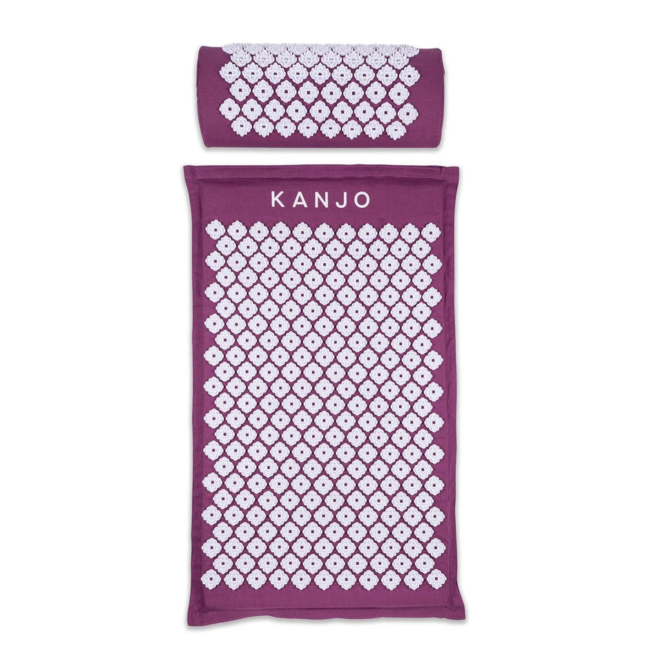 Kanjo Memory Foam Acupressure Mat Set, Purple-Acupressure Mat Set Kanjo Mat: 17 X 28 Inch / Pillow: 6 X 14 Inch