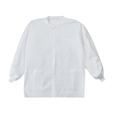 LabMates Lab Jacket, Medium, White-Lab Jacket LabMates White Medium Hip Length SMS Disposable