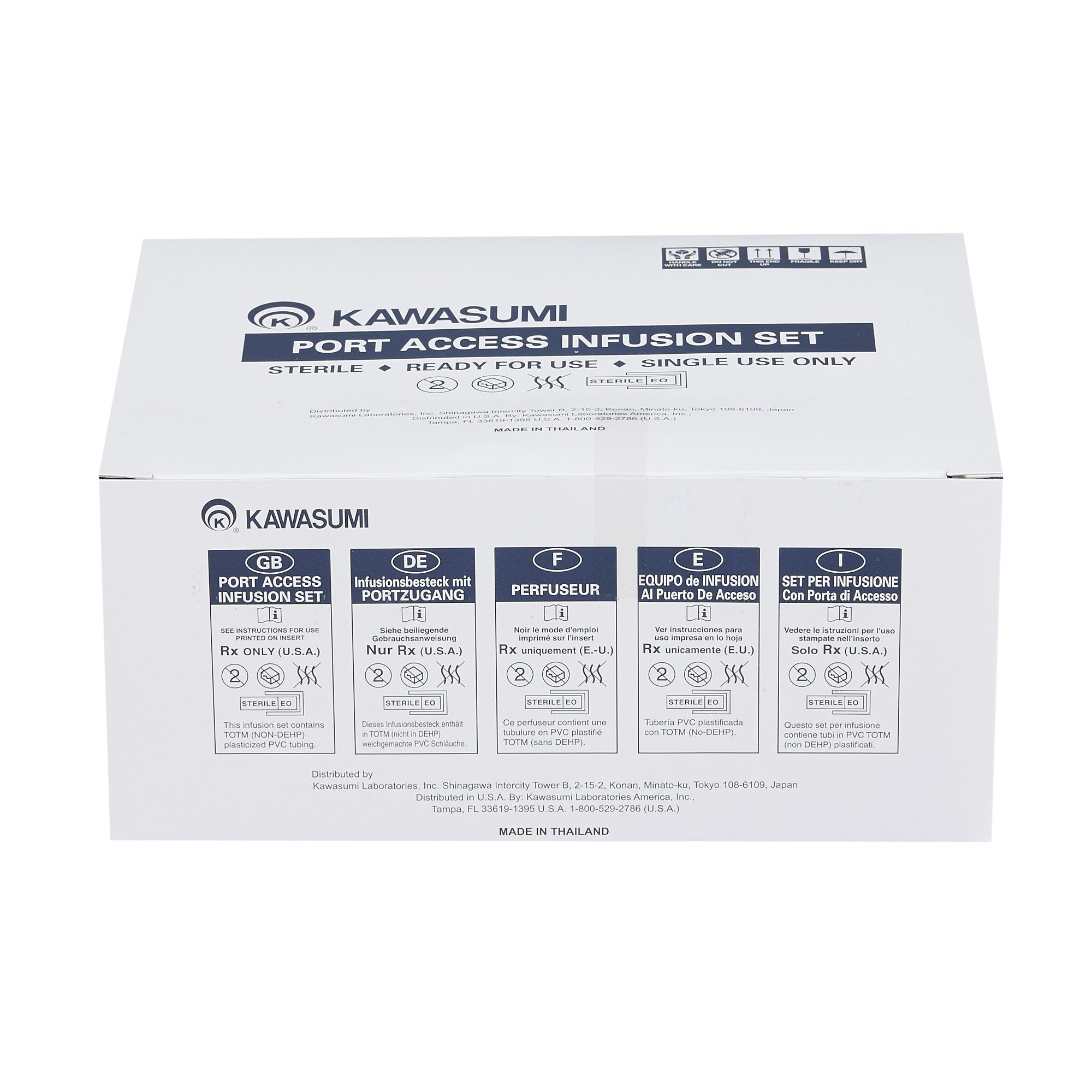 Kawasumi Huber Infusion Set-Huber Infusion Set Kawasumi 20 Gauge 1 Inch 8 Inch Tubing Without Port