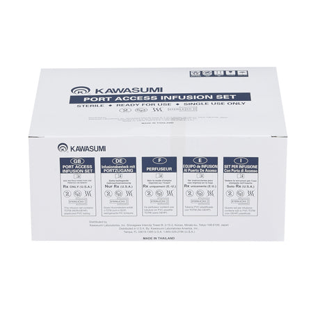 Kawasumi Huber Infusion Set-Huber Infusion Set Kawasumi 20 Gauge 1 Inch 8 Inch Tubing Without Port