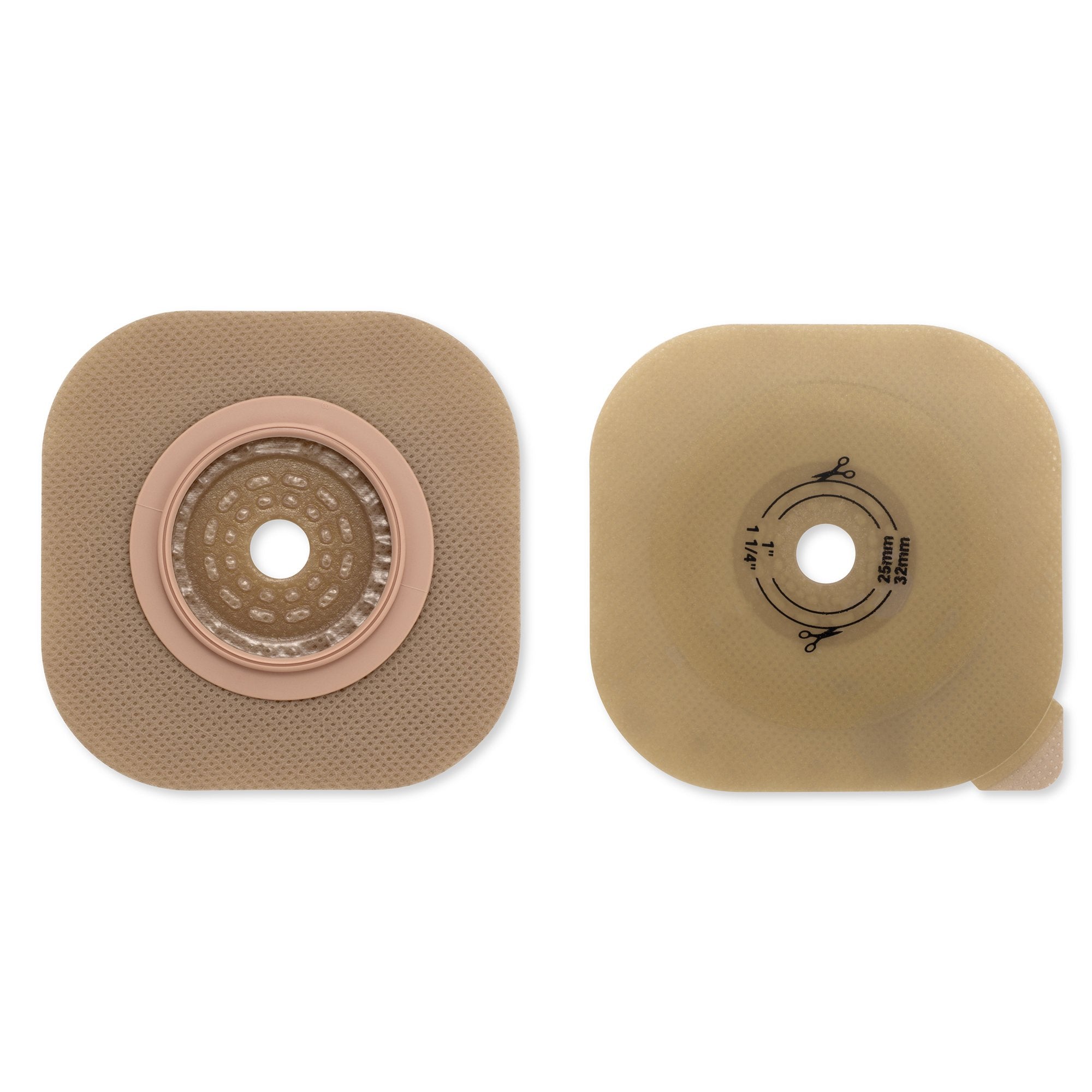 New Image™ Flat CeraPlus™ Skin Barrier, Up to 44 mm Opening, 57 mm Flange, Red - Ostomy>Barriers - Hollister