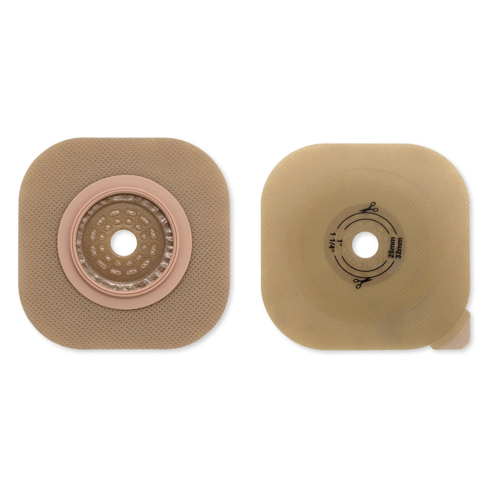New Image™ Flat CeraPlus™ Skin Barrier, Up to 44 mm Opening, 57 mm Flange, Red - Ostomy>Barriers - Hollister