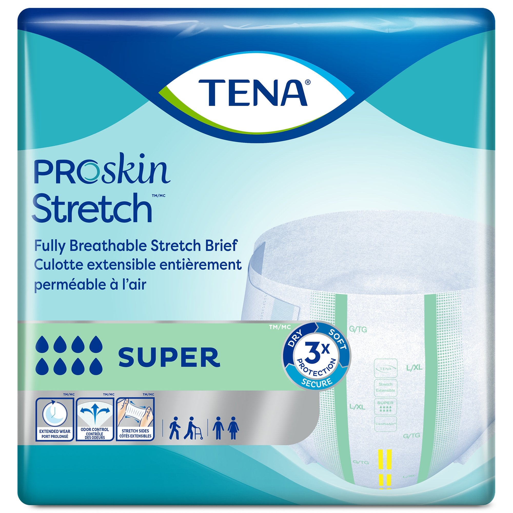 Tena® ProSkin Stretch™ Super Incontinence Brief, Medium - Incontinence>Adult Briefs and Protective Undergarments - Essity...