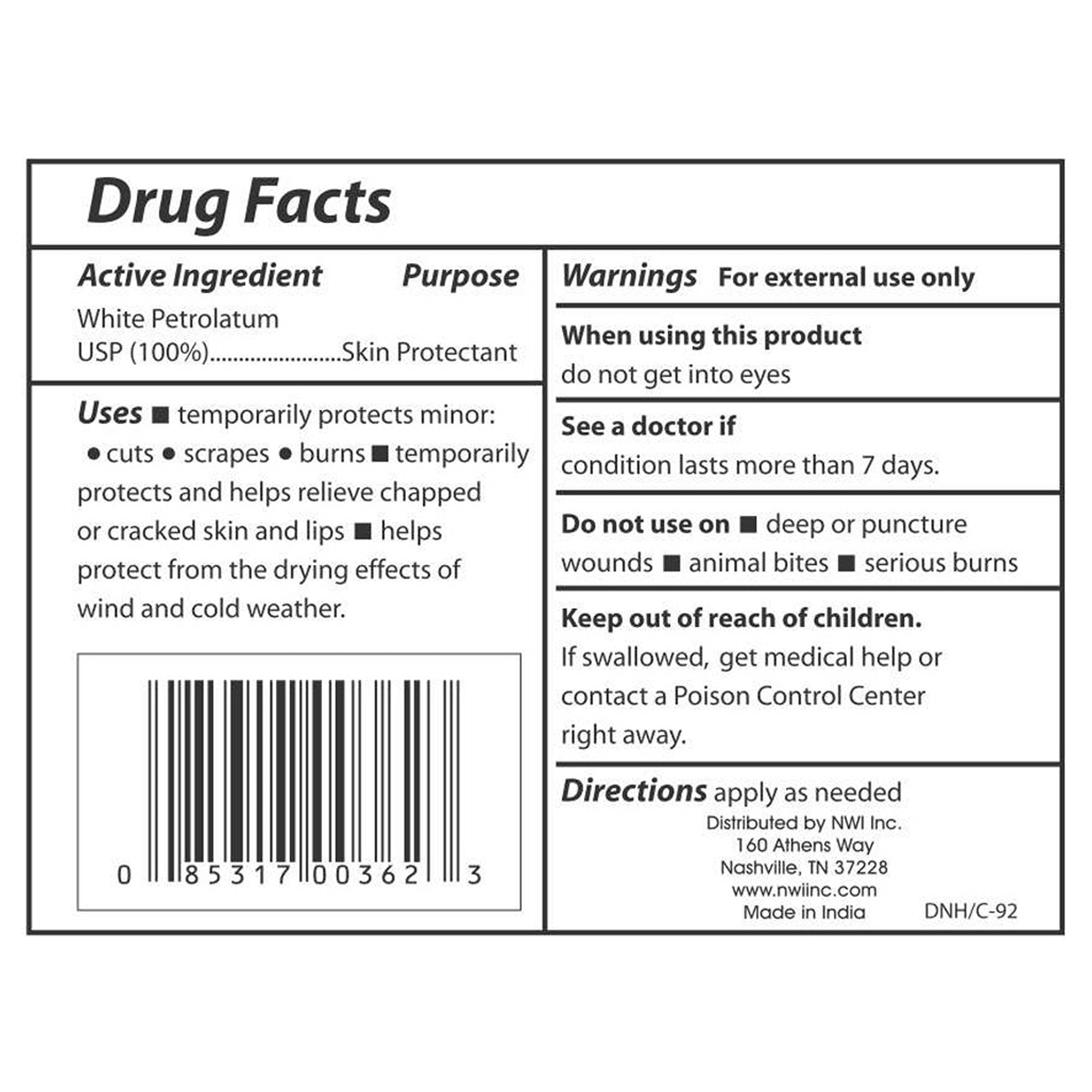 CareAll® White Petrolatum Petroleum Jelly - Pharmaceuticals>Over the Counter>Lubricating Gels - New World Imports