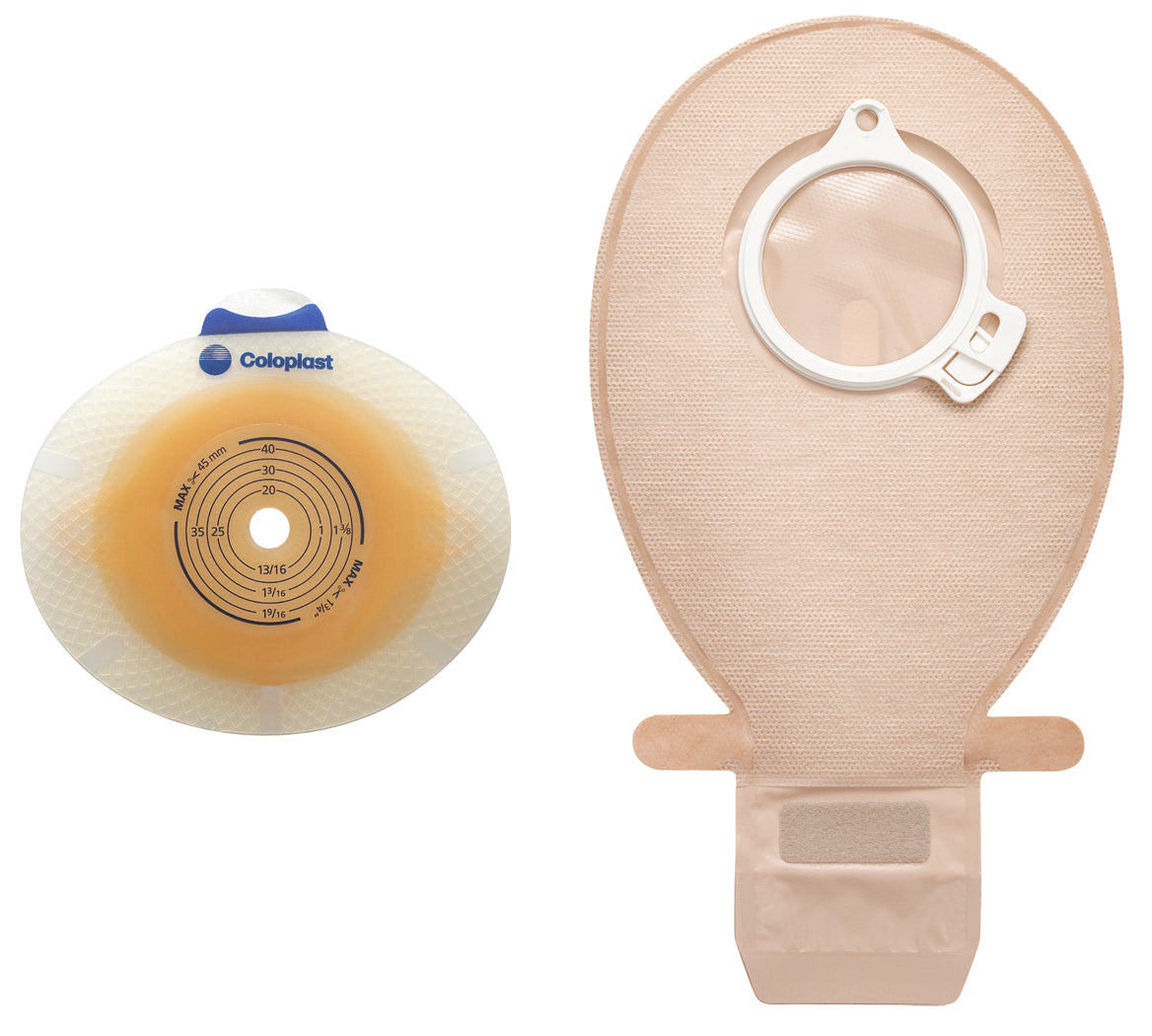 SenSura Skin Barrier With 1 1/8 Inch Stoma Opening-"Ostomy Barrier SenSura Precut, Standard Wear Double Layer Adhesive 50 mm Flange Red Code System 1-1/8 Inch Opening"