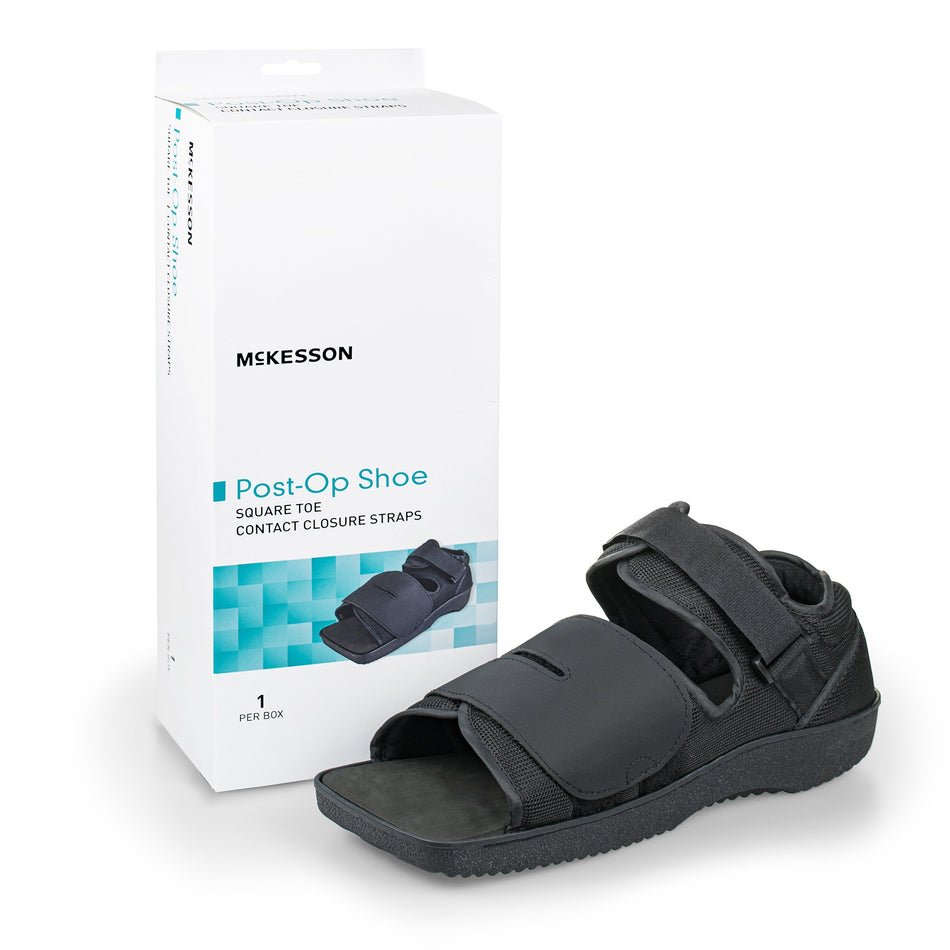 McKesson Square Toe Post-Op Shoe, Small-Post-Op Shoe McKesson Small Unisex Black