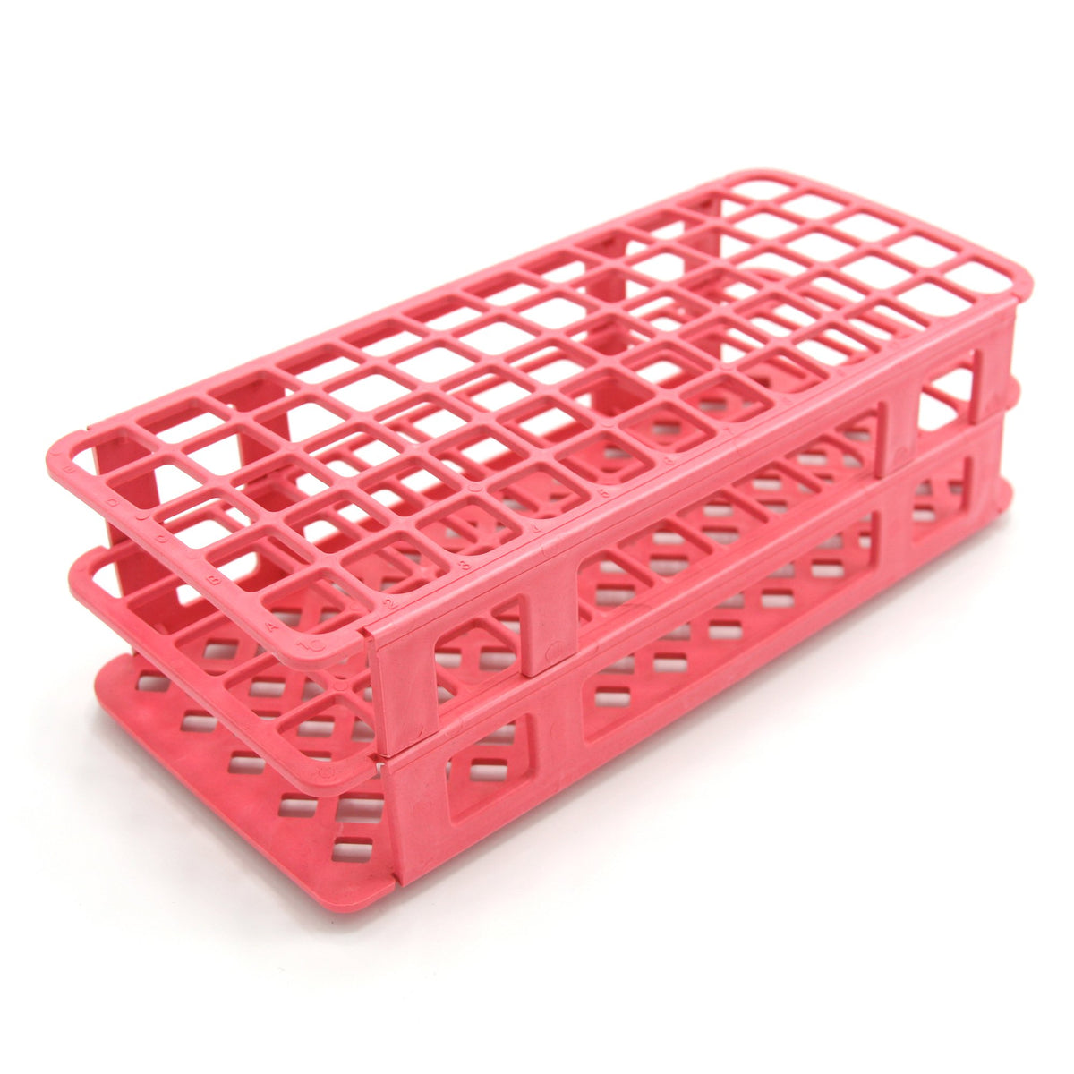 Heathrow Scientific Test Tube Rack, 24.5 x 10.5 x 6.3 Centimeter-Fold and Snap Test Tube Rack 60 Place 5 to 15 mL Tube Size Red 2-2/5 X 4-1/8 X 9-2/3 Inch