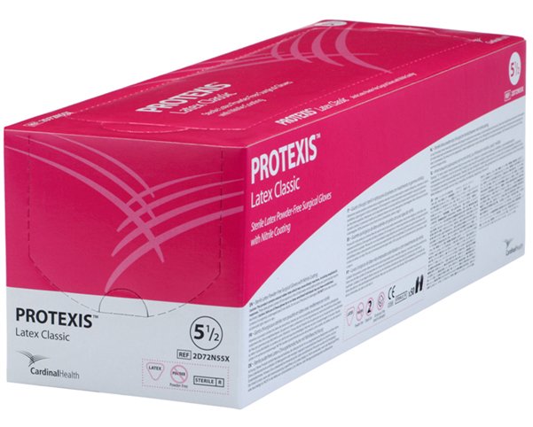 Protexis Latex Classic Surgical Glove, Size 8, Cream-Surgical Glove Protexis Latex Classic Size 8 Sterile Latex Standard Cuff Length Smooth Cream Not Chemo Approved