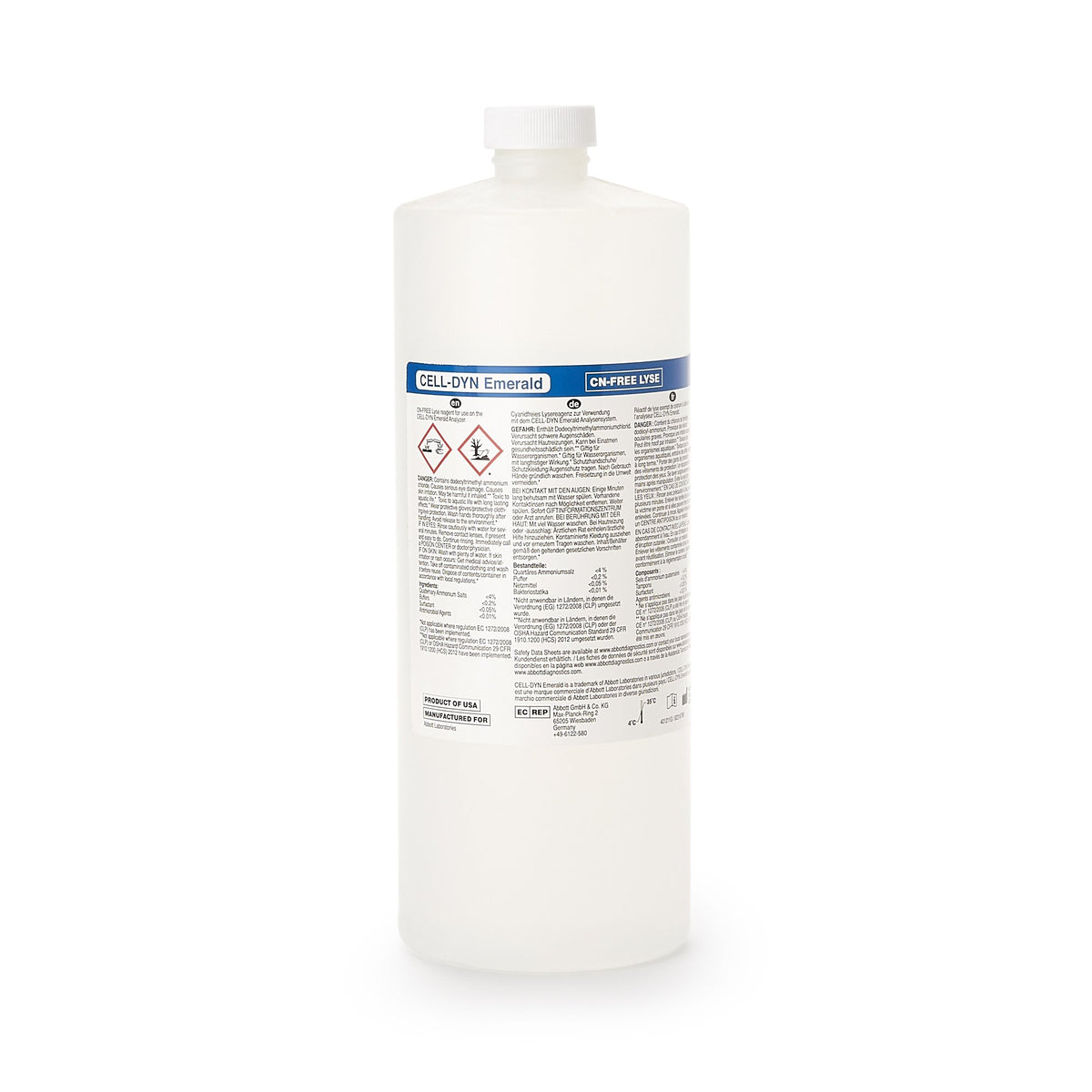 Cell-Dyn Reagent for use with Cell-Dyn Emerald Analyzer, Lyse test-Hematology Reagent Cell-Dyn Lyse For Cell-Dyn Emerald Analyzer