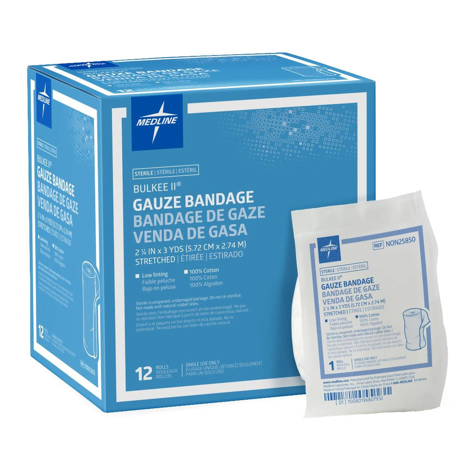 Bulkee II� Sterile Fluff Bandage Roll, 2-1/4 Inch x 3 Yard-Fluff Bandage Roll Bulkee II� 2-1/4 Inch X 3 Yard 6-Ply Sterile 1 per Pack