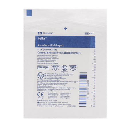 Telfa Nonadherent Dressing, 3 x 4 Inch-Non-Adherent Dressing Telfa Ouchless 3 X 4 Inch Sterile 1 per Pack