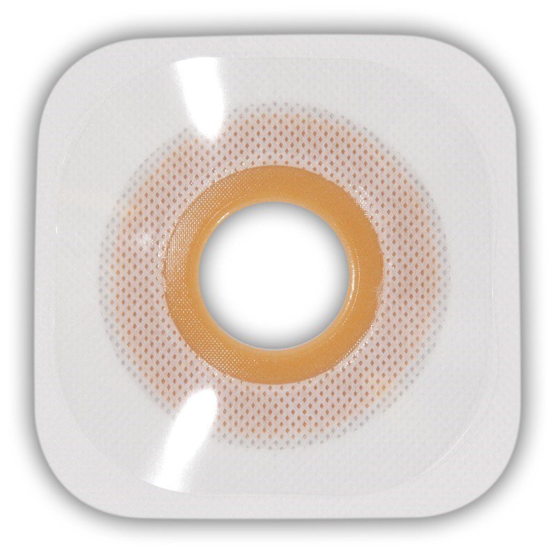 Esteem Synergy Colostomy Barrier With 1 Inch Stoma Opening-"Ostomy Barrier Esteem synergy Precut, Standard Wear Stomahesive Adhesive Small Flange Esteem Synergy System Hydrocolloid 1-1/4 Inch Opening 4 X 4 Inch"