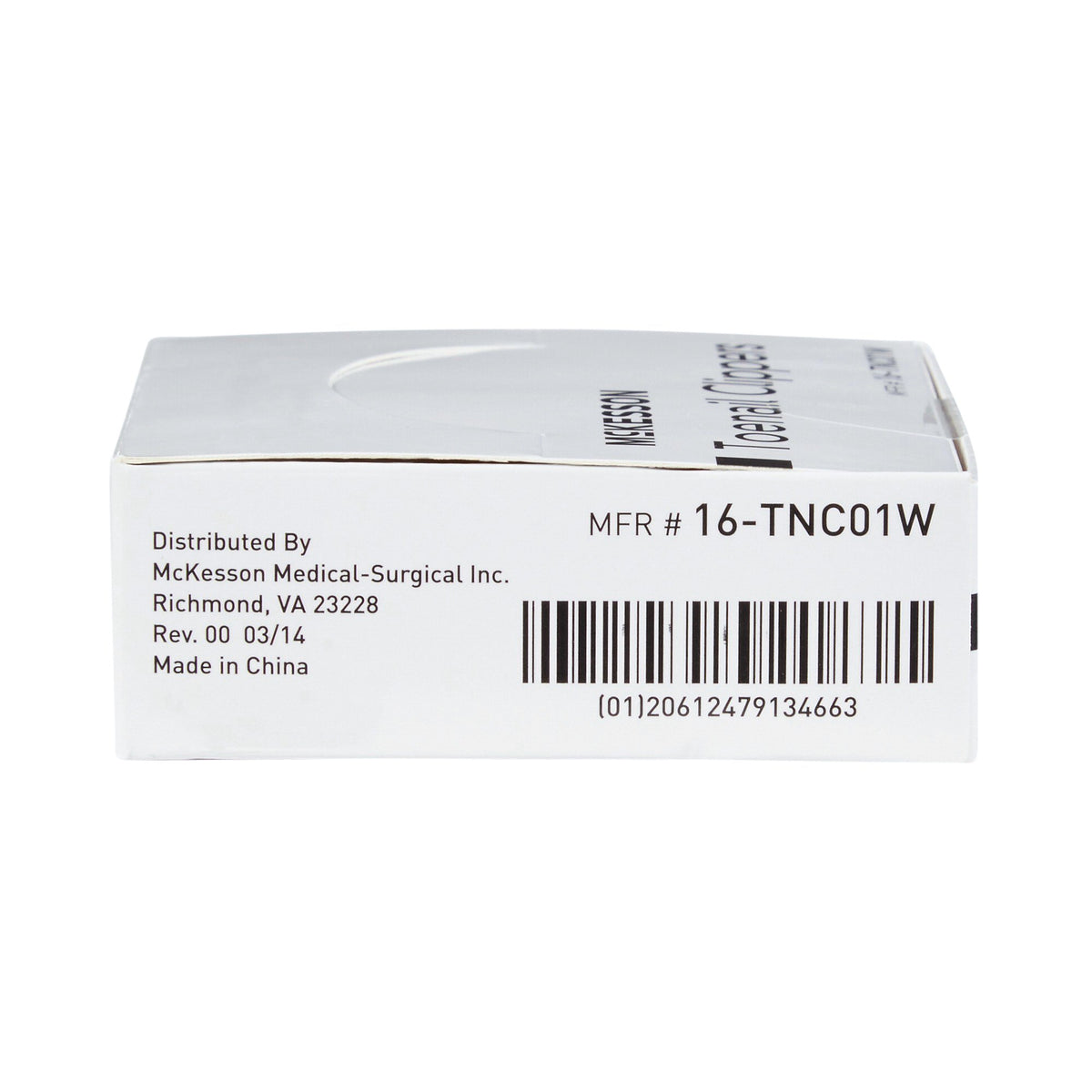 McKesson Toenail Clippers, Thumb Squeeze Lever-Toenail Clippers McKesson Thumb Squeeze Lever