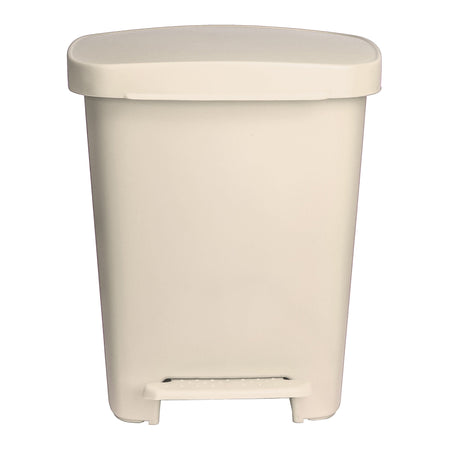 McKesson Waste Can with Step-On Pedal, Plastic, Beige, 15.16 x 14.37 x 18.9 Inch - Housekeeping>Waste Receptacles - McKess...