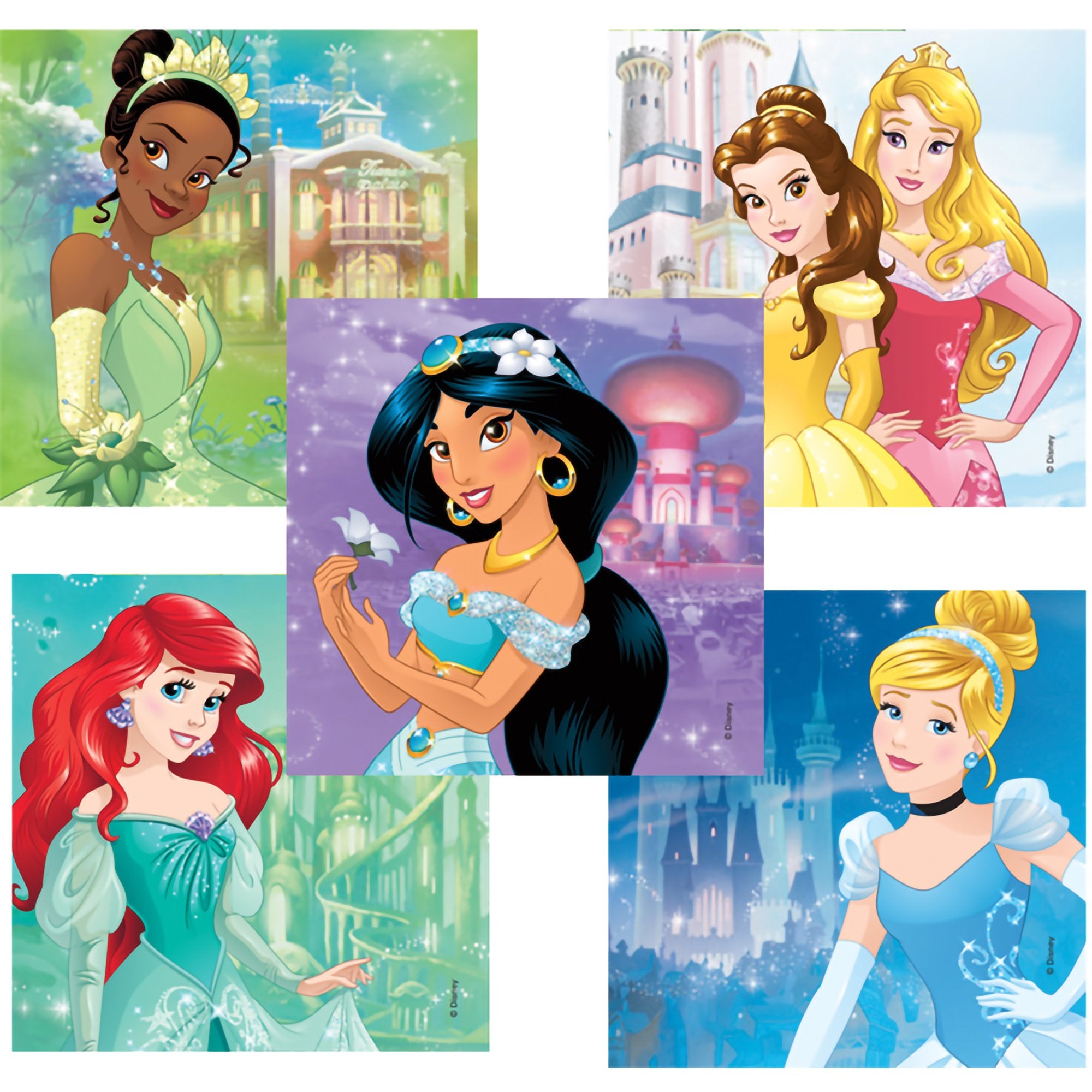 Medibadge Disney Princesses Castles Sticker-Disney 90 per Pack Princesses Castles Sticker 2-1/2 Inch