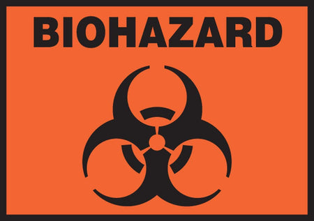 Accuform Signs Biohazard Pre-Printed Label, 5 x 3-1/2 Inch - Indicators and Signage>Labels>Preprinted Labels - Accuform Signs