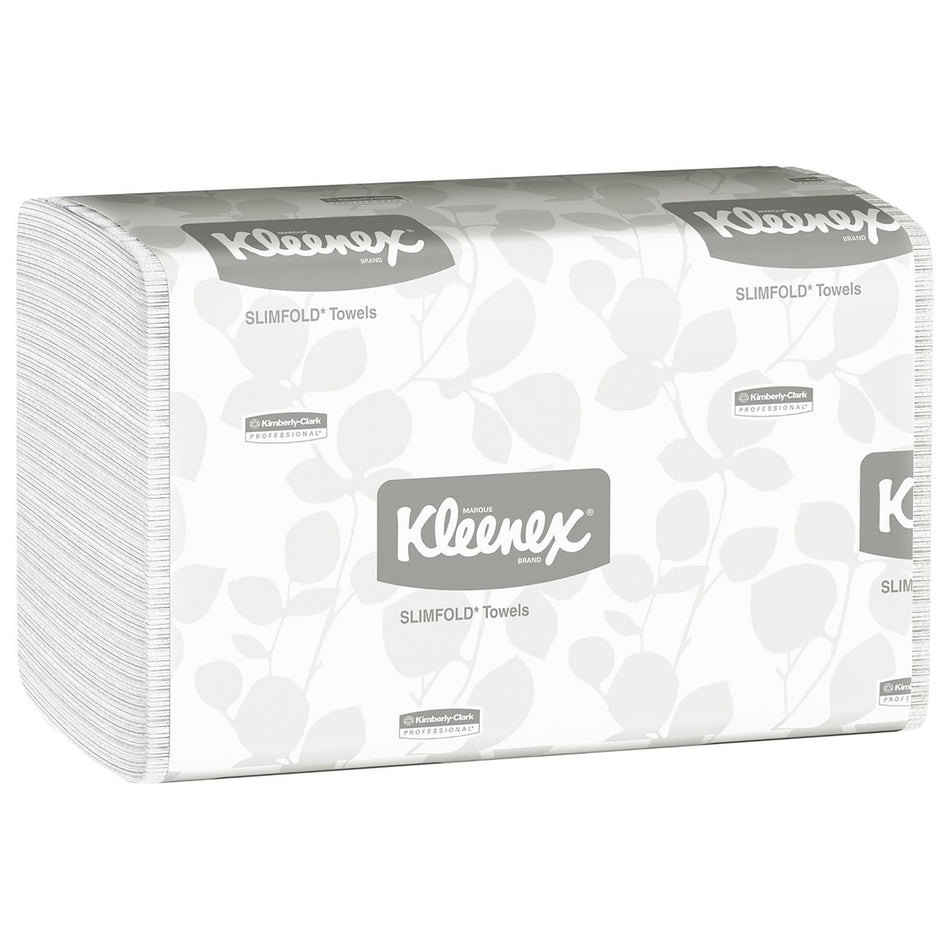 Kleenex Slimfold Towels, Absorbency Pockets, White, Single Ply-Paper Towel Kleenex Slimfold Multi-Fold 7-1/2 X 11-1/2 Inch