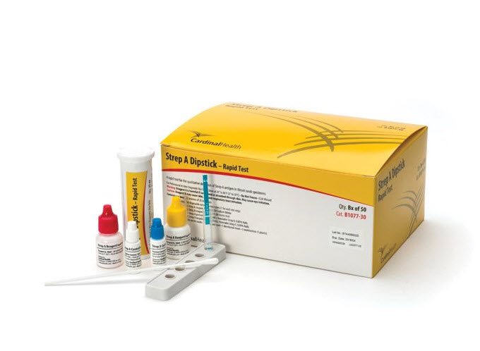 Cardinal Health� Strep A Infectious Disease Immunoassay Respiratory Test Kit-Respiratory Test Kit Cardinal Health� Strep A Test 50 Tests CLIA Waived