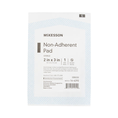 McKesson Nonadherent Dressing, 2 x 3 Inch-Non-Adherent Dressing McKesson 2 X 3 Inch Sterile 100 per Pack