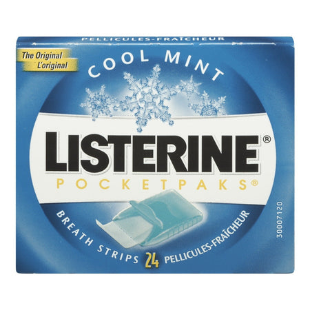 Listerine® PocketPaks® Breath Strips, Cool Mint, 24 Breath Strips - Personal Hygiene>Mouth Care>Mouthwash - J & J Sales