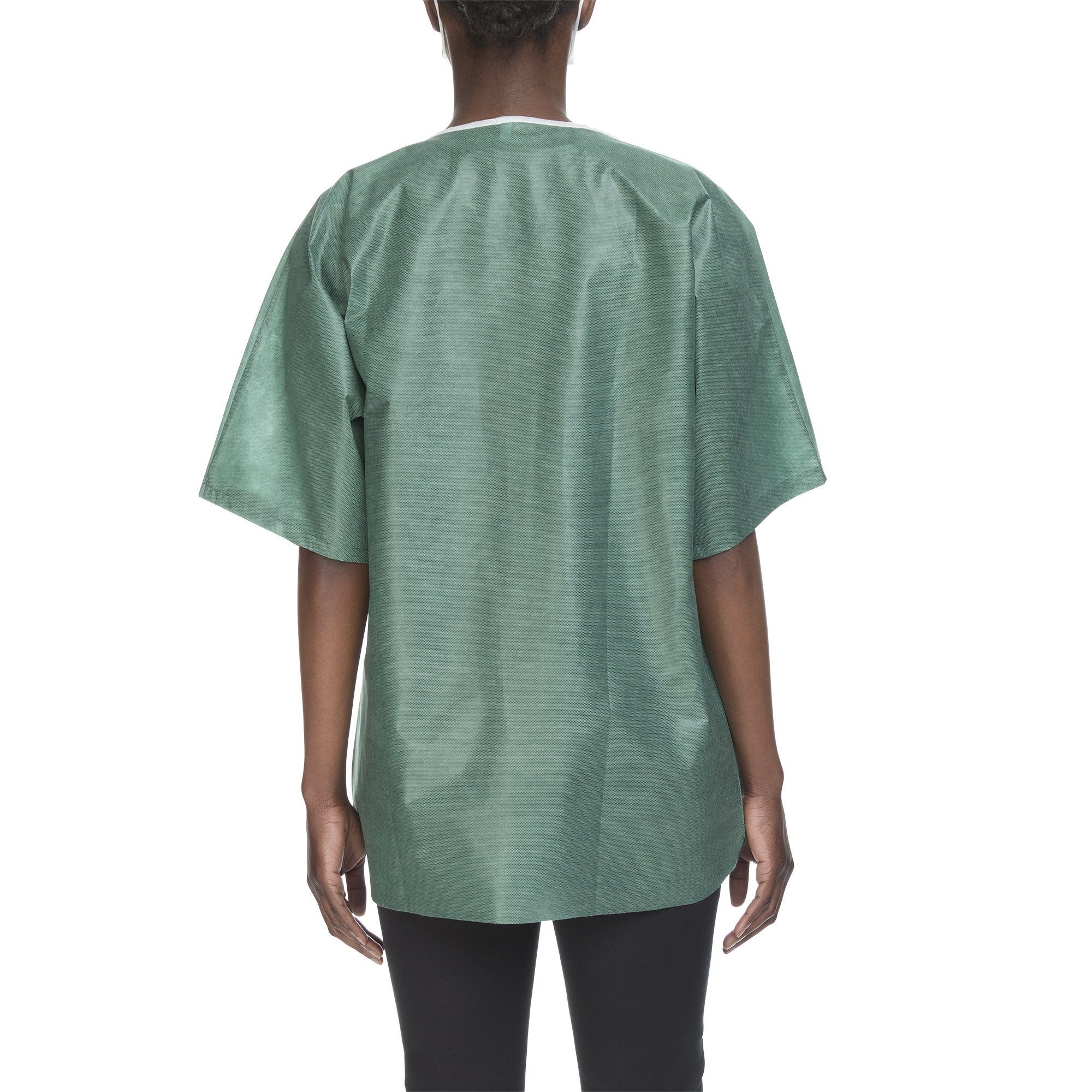 Graham Medical Short Sleeve Scrub Shirt, Green, Large-Scrub Shirt Large Green Without Pockets Short Sleeve Unisex
