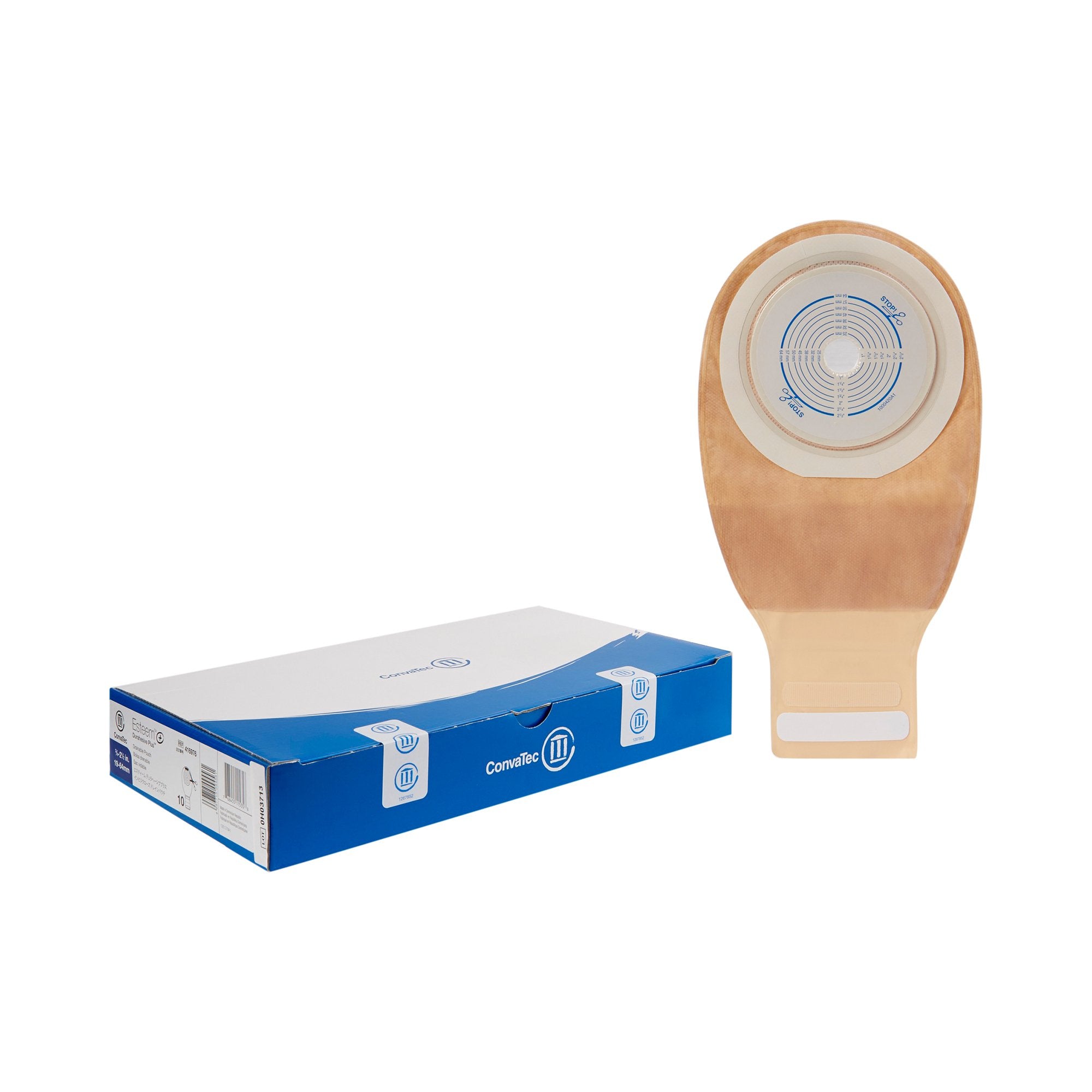 Esteem + One-Piece Drainable Transparent Filtered Ostomy Pouch, 12-Inch Length, 3/4 to 2 Inch Stoma-Ostomy Pouch Esteem+ One-Piece System 12 Inch Length Trim to Fit 3/4 to 2-1/2 Inch Stoma Drainable