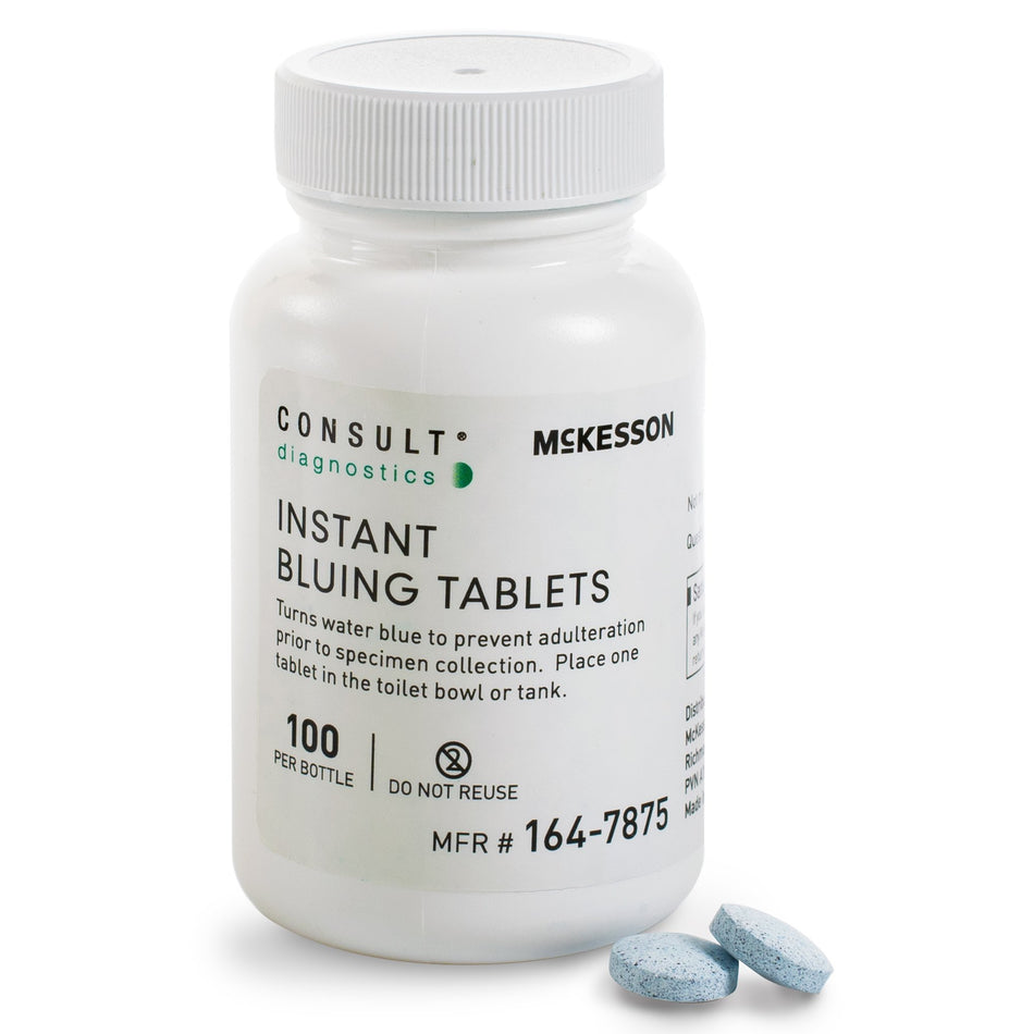 McKesson Consult Instant Bluing Tablets-"McKesson Consult Instant Bluing Tablets Blue, 100 Tests For Use In Toilet Water"