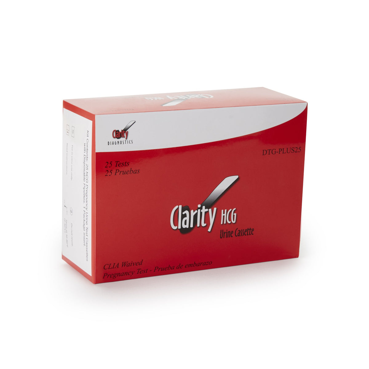 Clarity hCG Pregnancy Fertility Reproductive Health Test Kit-Reproductive Health Test Kit Clarity hCG Pregnancy Test 25 Tests CLIA Waived