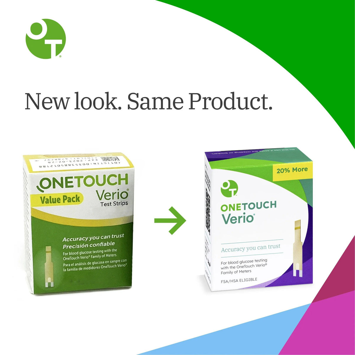 OneTouch Verio Test Strips-Blood Glucose Test Strips OneTouch Verio 50 Strips per Pack