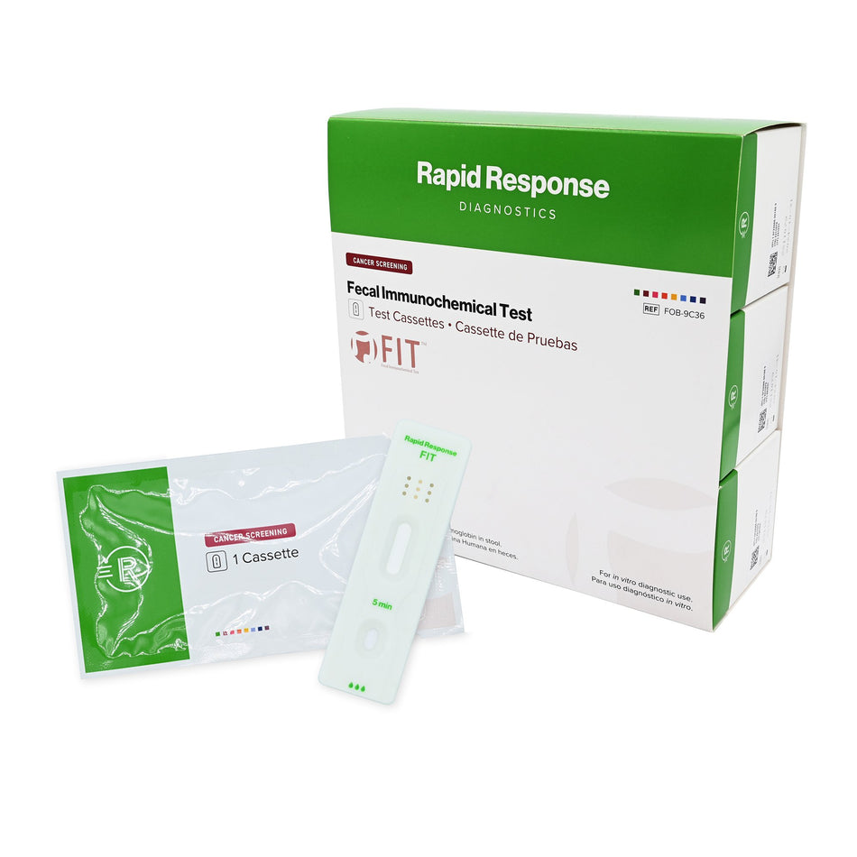 Rapid Response Fecal Occult Blood Colorectal Cancer Screening Test Kit-Cancer Screening Test Kit Rapid Response Fecal Occult Blood Test (iFOB or FIT) 36 Tests CLIA Waived