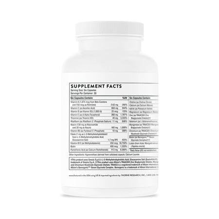 Thorne Men's Multi 50+ Dietary Supplement-Multivitamin Supplement THORNE Men's Multi 50+ Various Strengths Capsule 180 per Bottle