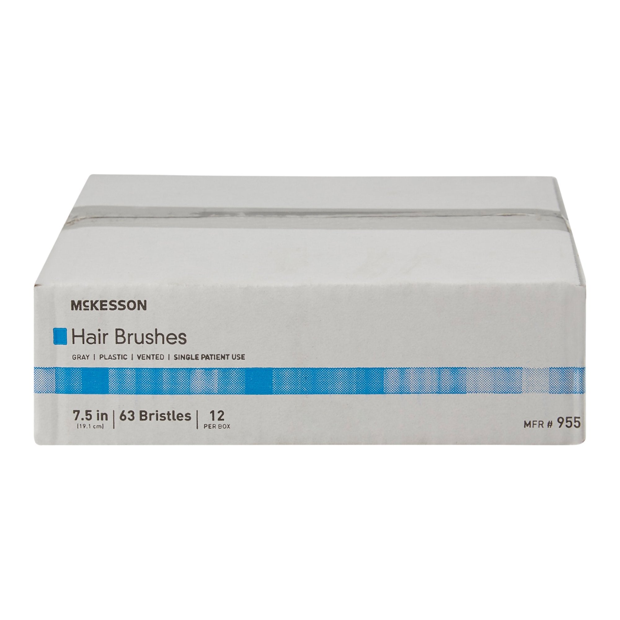 McKesson Hairbrush-Hairbrush McKesson Plastic Bristles 7.7 Inch