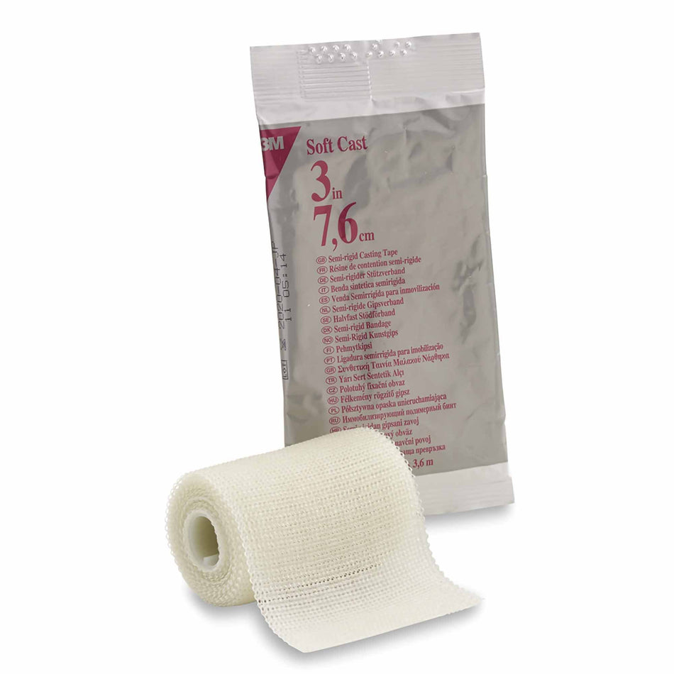 3M Scotchcast Soft Cast Tape, White, 3 Inch x 4 Yard-Cast Tape 3M Scotchcast Soft Cast 3 Inch X 12 Foot Fiberglass White