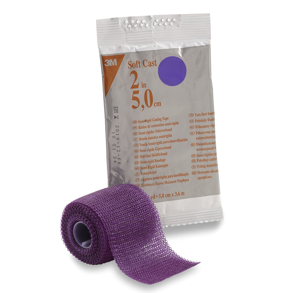 3M Scotchcast Soft Cast Tape, Purple, 2 Inch x 12 Foot-Cast Tape 3M Scotchcast Soft Cast 2 Inch X 12 Foot Fiberglass Purple