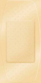 American White Cross First Aid Adhesive Strip, 2 x 4 inch-Adhesive Strip American White Cross Stat Strip 2 X 4 Inch Fabric Rectangle Tan Sterile