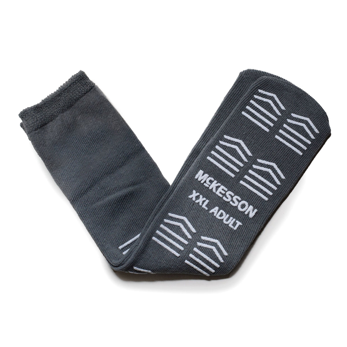 McKesson Slipper Socks, Single Tread, 2X-Large, Gray - Apparel>Slippers and Slipper Socks - McKesson Brand
